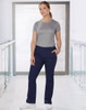 M9720 LADIES SEMI-ELASTIC WAIST TIE SOLID COLOUR SCRUB PANTS