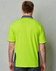 SW79 UNISEX HI-VIS BAMBOO CHARCOAL VENTED SS POLO