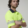 Hard Yakka Mens Short Sleeve Hi Vis Taped Polo