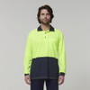 Hard Yakka Mens Long Sleeve Hi Vis Polo