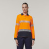 Hard Yakka Womens Long Sleeve Hi Vis Taped Polo