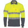 DNC Hi Vis Two Tone Cotton Back Polos with Generic R.Tape - L/S 3718