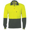 DNC Cotton Back HiVis Two Tone Fluoro Polo - Long Sleeve 3816