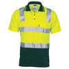DNC Cotton Back HiVis Two Tone Polo Shirt with CSR R/ Tape - Short sleeve 3817