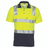 DNC Cotton Back HiVis Two Tone Polo Shirt with CSR R/ Tape - Short sleeve 3817