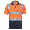 DNC Cotton Back HiVis Two Tone Polo Shirt with CSR R/ Tape - Short sleeve 3817