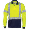 DNC Hivis D/N Cool-Breathe Polo Shirt With Cross Back R/Tape - Long Sleeve 3914