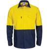 DNC HiVis L/W Cool-Breeze T2 Vertical Vented Cotton Shirt with Gusset Sleeves - Long Sleeve 3733