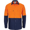 DNC HiVis R/W Cool-Breeze T2 Vertical Vented Cotton Shirt with Gusset Sleeves - Long Sleeve 3781