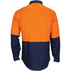 DNC HiVis R/W Cool-Breeze T2 Vertical Vented Cotton Shirt with Gusset Sleeves - Long Sleeve 3781