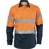 DNC HiVis Cool-Breeze Close Front Cotton Shirt with 3M R/Tape - Long sleeve 3949