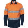 DNC HiVis D/N 2 Tone Drill Shirt with Generic R/Tape - long sleeve 3982