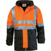 DNC 4 in 1 HiVis Two Tone Breathable Jacket with Vest and 3M R/Tape 3864