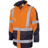 DNC HiVis 2 Tone Cross Back D/N “2 in 1” Contrast Rain Jacket 3993