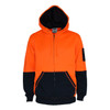 DNC Hivis 2 tone full zip super fleecy hoodie 3722