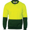 DNC HiVis Two Tone Fleecy Sweat Shirt (Sloppy Joe) Crew-Neck 3821