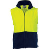 DNC HiVis Two Tone Full Zip Polar Fleece Vest 3828