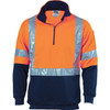 DNC HiVis Cross Back D/N Two Tone 1/2 Zip Fleecy 3929