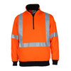 DNC Hi-vis 1/2 Zip X Back Fleecy Jumper 3933