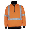 DNC HiVis X Back 1/2 Zip Cotton Jumper 3952