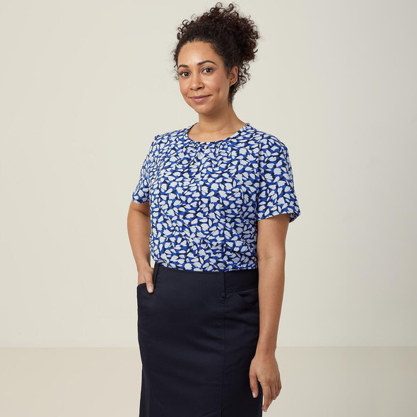 NNT Petal Print Short Sleeve Top