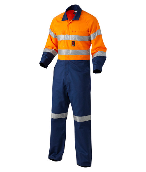 KingGee Mens Reflective Combination Drill Overall Spliced