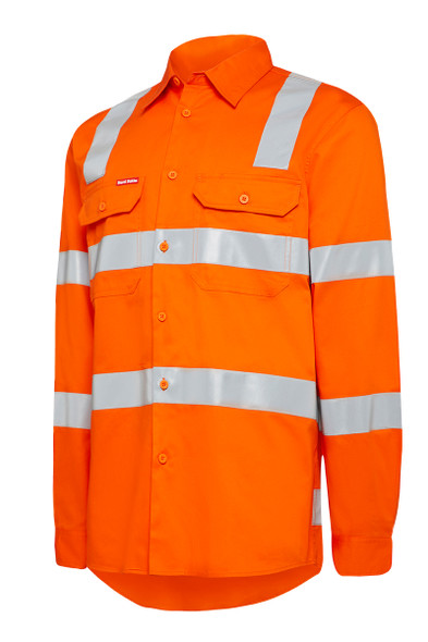 Hard Yakka Biomotion Hi-Visibility Lightweight Long Sleeve Shirt With Tape