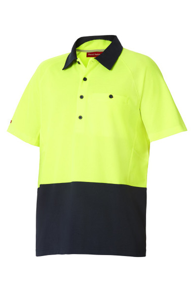 Hard Yakka Koolgear Hi-Visibility Two Tone Short Sleeve Ventilated Polo