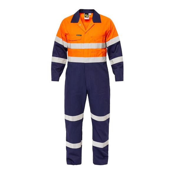 WC3063 Hi Vis Coverall Ind Tape Stout