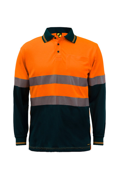 WSP409 Hi Vis Two Tone Ls Polo & Tape