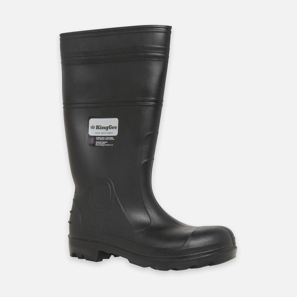 King Gee Hydroguard Safety Gumboot- Black
