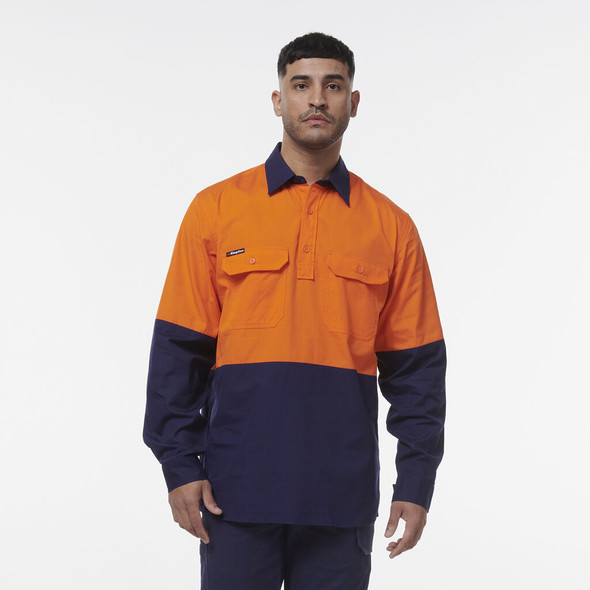 King Gee Workcool Vented Closed Front Spliced Shirt