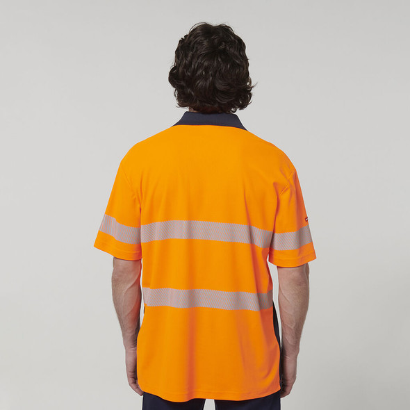 Hard Yakka Mens Short Sleeve Hi Vis Taped Polo