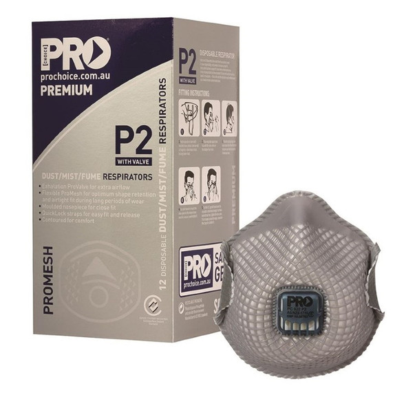 Dust Masks Promesh P2+Valve  PC822