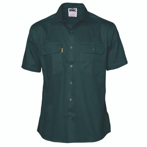 DNS Cotton Drill Work Shirt - Short Sleeve