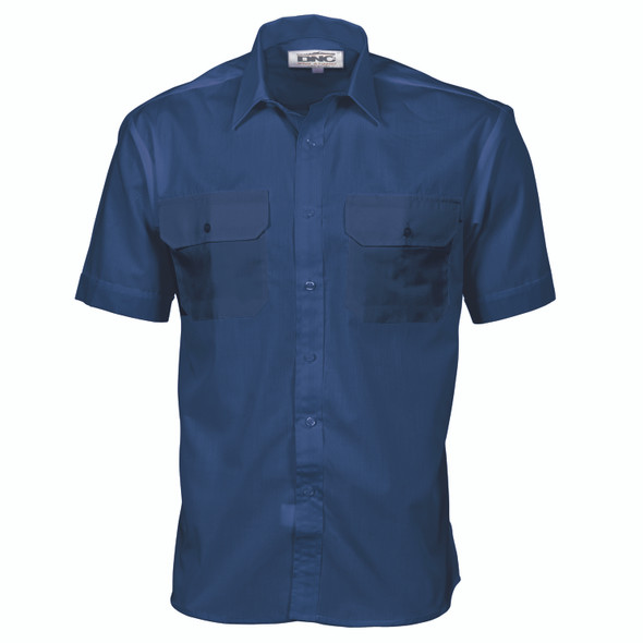 DNC Polyester Cotton Work Shirt - Short Sleeve 3211