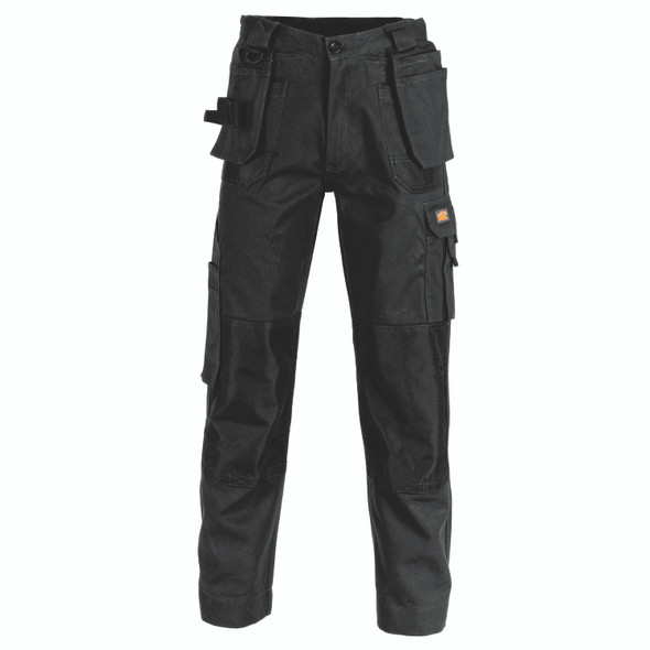 DNC Duratex Cotton Duck Weave Tradies Cargo Pants with twin holster tool pocket - knee pads not included 3337