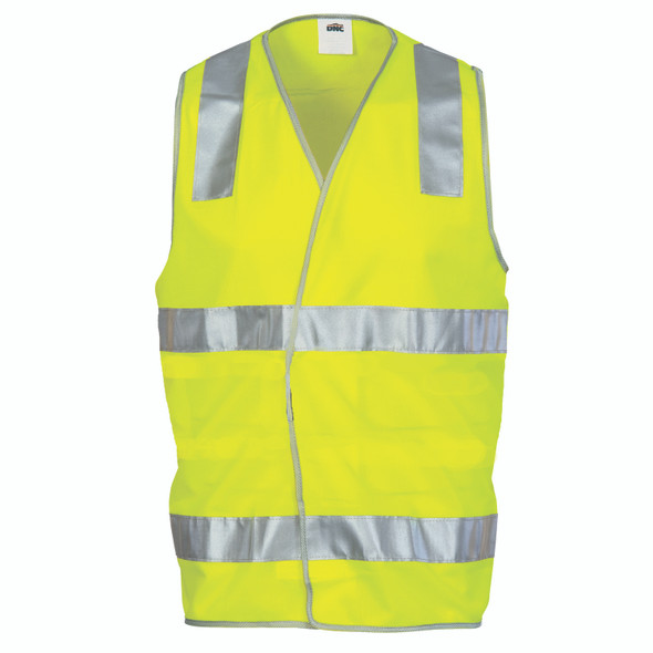 DNC Day/Night Safety Vest with Hoop & Shoulder Generic R/Tape 3503