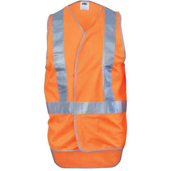 DNC Day/Night Cross Back Safety Vests with Tail 3802