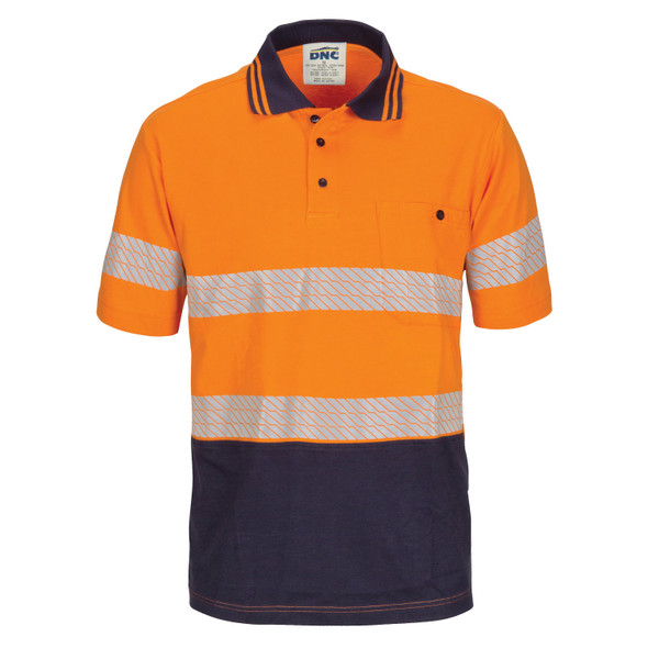 DNC HIVIS Segment Taped Cotton Jersey Polo - Short Sleeve 3515