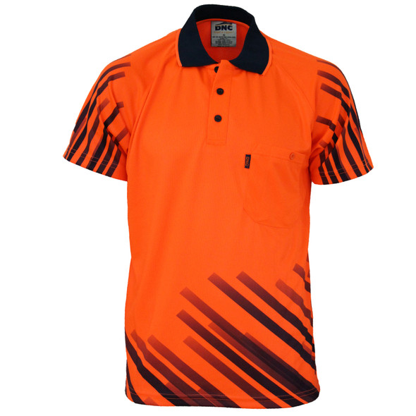 DNC HiVis Sublimated Full Stripe Polo 3566