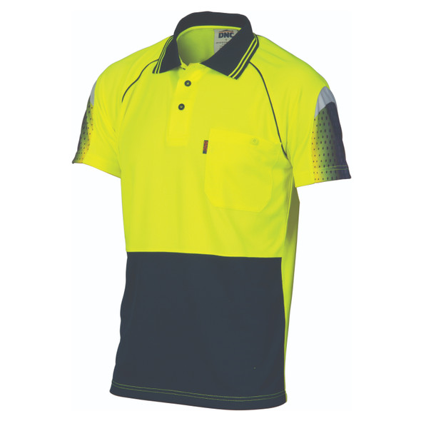 DNC HiVis Cool-Breathe Sublimated Piping Polo - Short Sleeve 3751