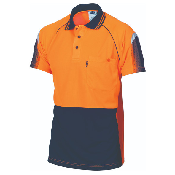 DNC HiVis Cool-Breathe Sublimated Piping Polo - Short Sleeve 3751