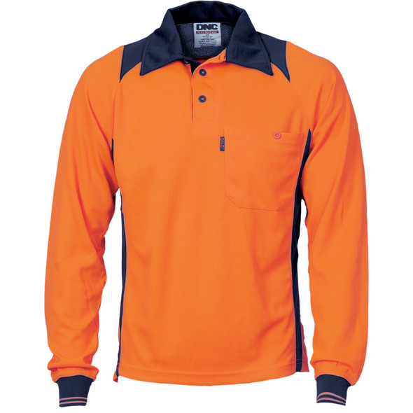 DNC Cool Breathe Action Polo Shirt - Long Sleeve 3894