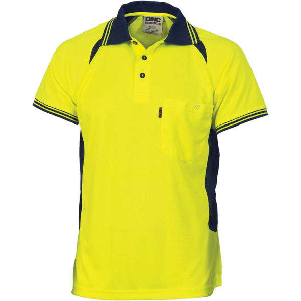 DNC Cool-Breeze Contrast Mesh Polo - short sleeve 3901