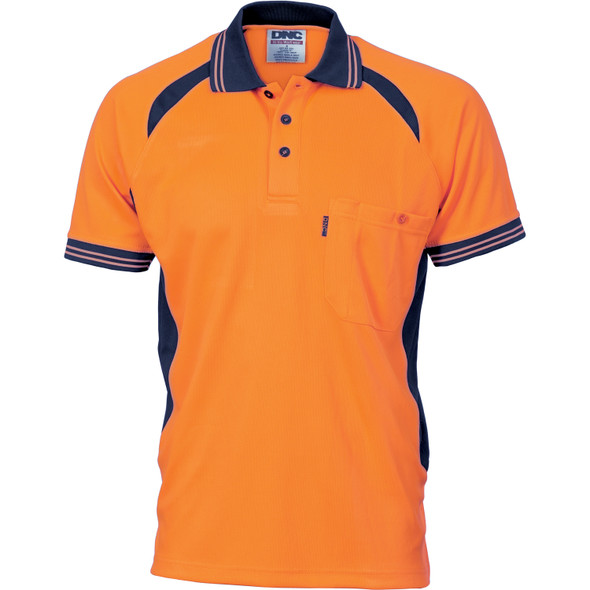 DNC Cool-Breeze Contrast Mesh Polo - short sleeve 3901