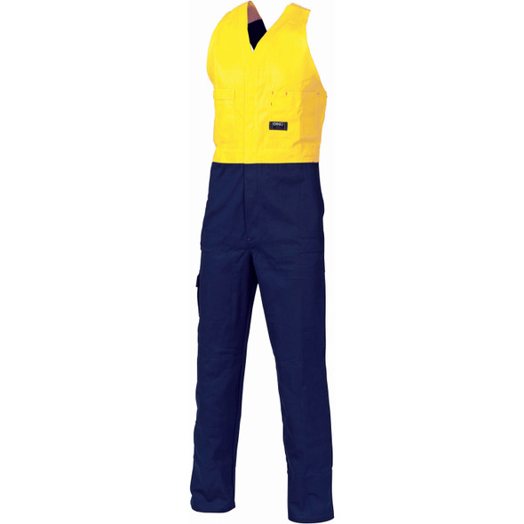 DNC HiVis Two Tone Cotton Action Back Overall 3853