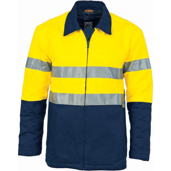 DNC HiVis Two Tone Protect or Drill Jacket with 3M R/ Tape 3858