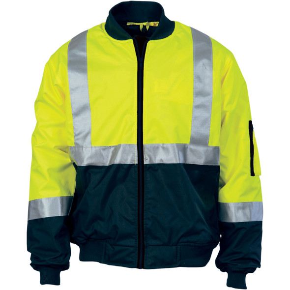 DNC HIVIS 2 TONE BOMBER JACKET WITH CSR R/TAPE 3762