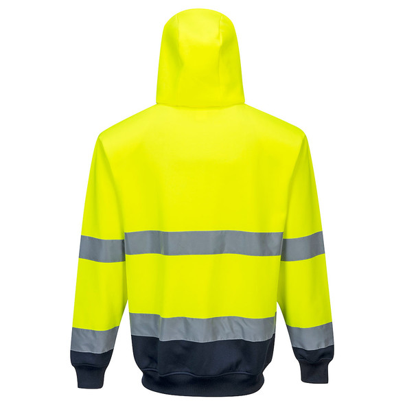 B317 - Hi-Vis Two-Tone Zipped Hoody